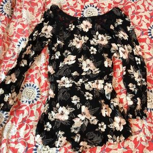 Black floral romper